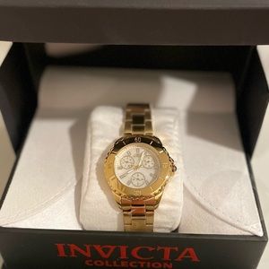 Invicta Women's Angel Quartz Watch with Stainless Steel Strap, Gold NWT!